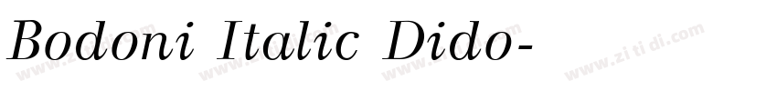 Bodoni Italic Dido字体转换